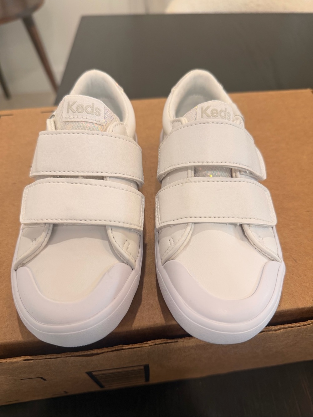 Keds Kids' White Double-Strap Sneakers